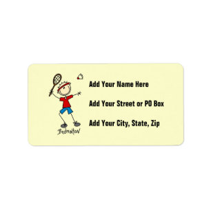 Badminton Player T-shirts and Gifts Label