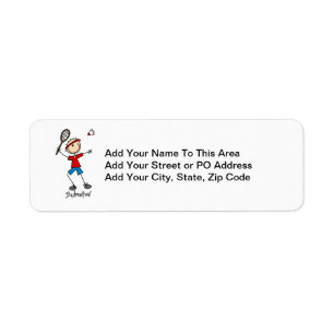 Badminton Player T-shirts and Gifts Return Address Label