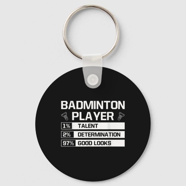 Badminton Player Talent Determination Good Looks S Key Ring (Front)