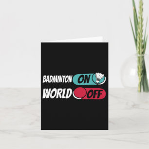 Badminton Player Team Shuttle Badminton On World O Card