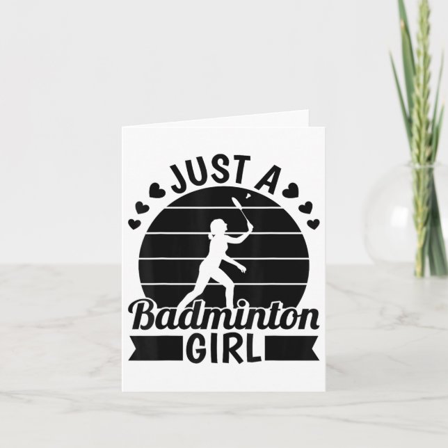 Badminton Player Team - Shuttle Just A Badminton G Card (Front)