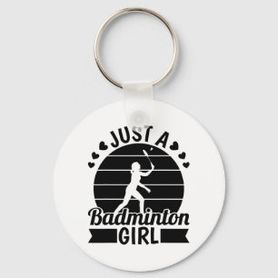 Badminton Player Team - Shuttle Just A Badminton G Key Ring
