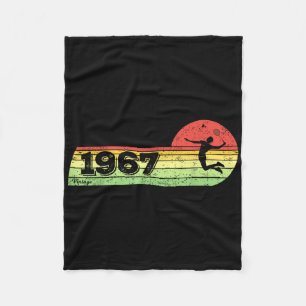 Badminton-player Vintage 1967 Birthday Shuttle Bad Fleece Blanket