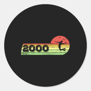Badminton-player Vintage 2000 Birthday Shuttle Bad Classic Round Sticker
