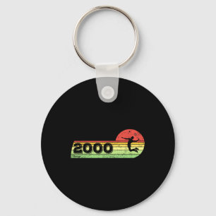 Badminton-player Vintage 2000 Birthday Shuttle Bad Key Ring