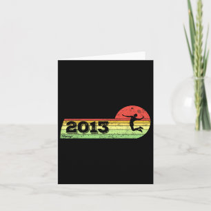 Badminton-player Vintage 2013 Birthday Shuttle Bad Card