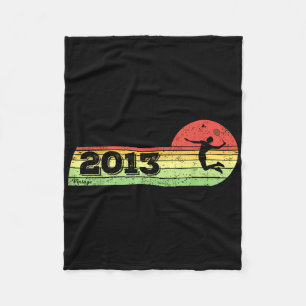 Badminton-player Vintage 2013 Birthday Shuttle Bad Fleece Blanket