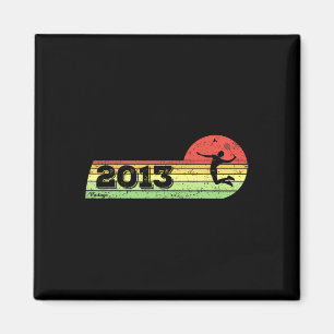Badminton-player Vintage 2013 Birthday Shuttle Bad Magnet