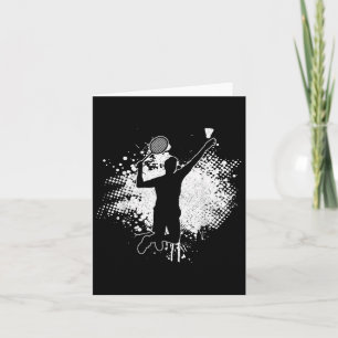 Badminton Player Vintage Badminton  Card