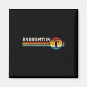 Badminton Player Vintage Badminton Magnet