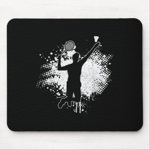 Badminton Player Vintage Badminton Mouse Pad