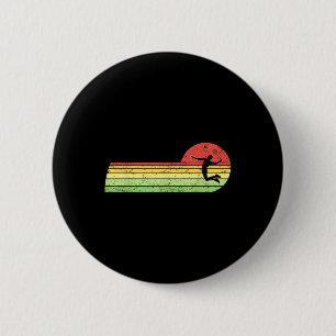 Badminton-player Vintage Birthday Shuttle Badminto 6 Cm Round Badge