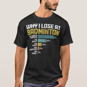 Badminton Player Why I Lose At Badminton Funny T-Shirt