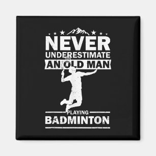 Badminton Player Womens Mens Shuttle Funny Badmint Magnet