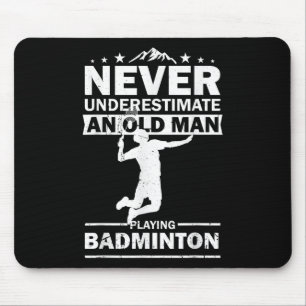 Badminton Player Womens Mens Shuttle Funny Badmint Mouse Pad