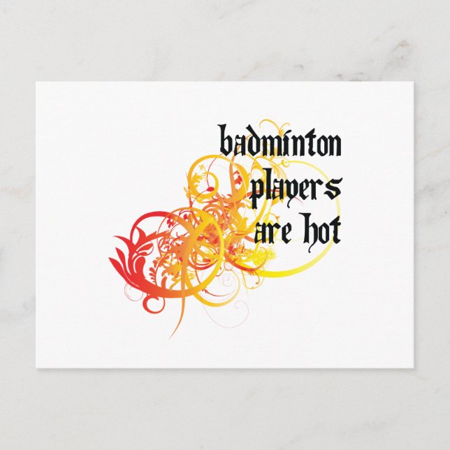 Badminton Players Are Hot Postcard (Front)