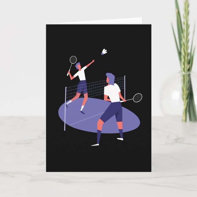 Badminton players card (Front)