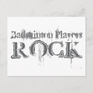Badminton Players Rock Postcard