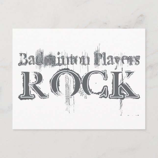Badminton Players Rock Postcard (Front)