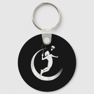 Badminton Players Tee Shuttle Girls Shuttler Novel Key Ring