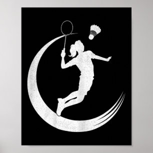 Badminton Players Tee Shuttle Girls Shuttler Novel Poster