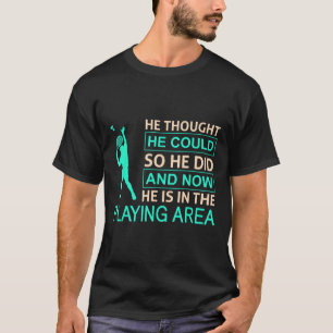 Badminton Playing Arena For Badminton T-Shirt