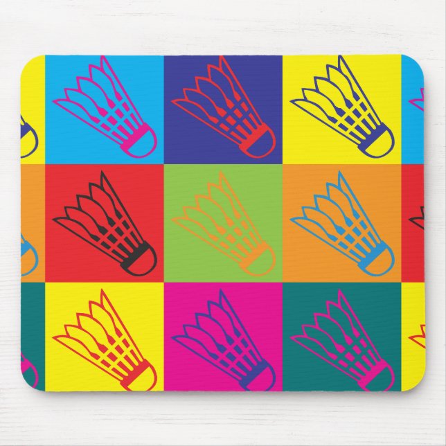 Badminton Pop Art Mouse Pad (Front)