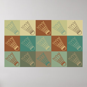 Badminton Pop Art Poster