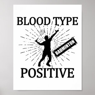 Badminton Positive Shuttle Court Game Sport Badmin Poster