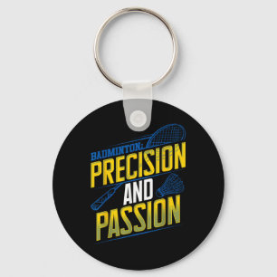 Badminton Precision And Pion Design Key Ring