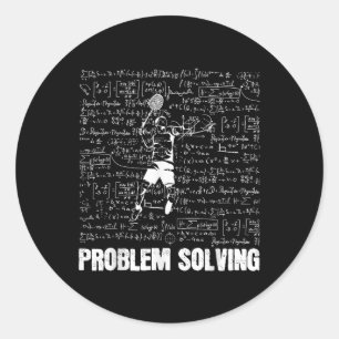 Badminton Problem Solving Players Sports Solution  Classic Round Sticker
