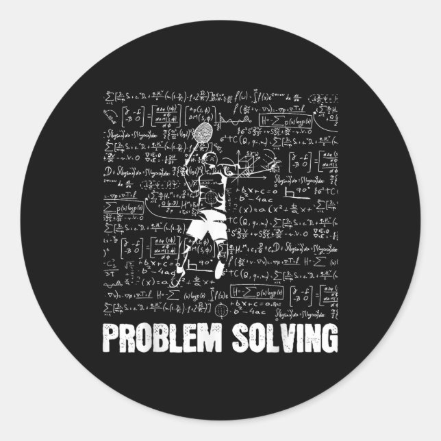 Badminton Problem Solving Players Sports Solution  Classic Round Sticker (Front)
