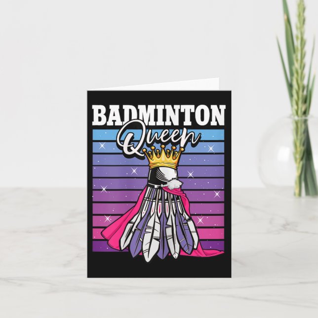 Badminton Queen Shuttle Player  Card (Front)