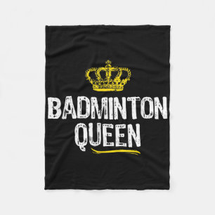 Badminton Queen Women Girls Player Funny Cool Cute Fleece Blanket