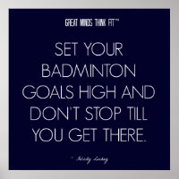 Badminton Quote 1: Goals for Success Poster