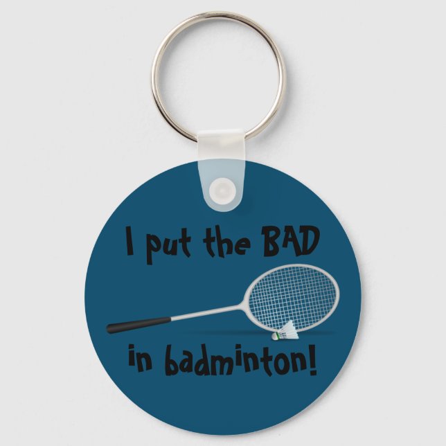 Badminton Racket and Birdie Key Ring (Front)