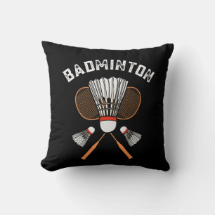 Badminton, Racket, and Shuttlecock Cushion