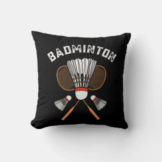 Badminton, Racket, and Shuttlecock Cushion