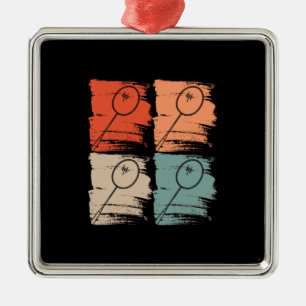 Badminton Racket Badminton Retro Metal Ornament