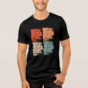 Badminton Racket Badminton Retro Tri-Blend Shirt