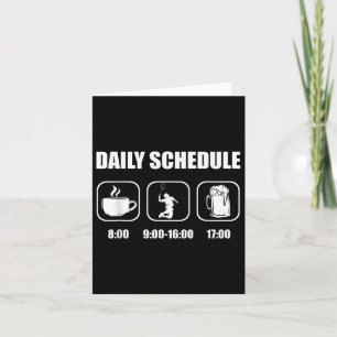 Badminton Racket - Daily Schedule Funny Badminton Card