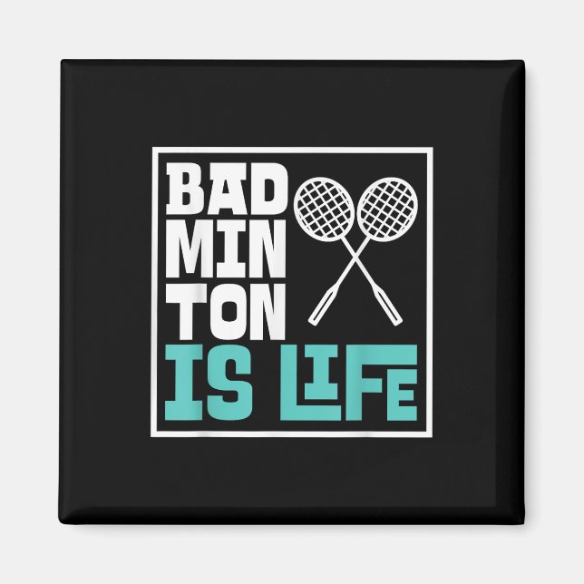 Badminton Racket - Funny Badminton Player  Magnet (Front)