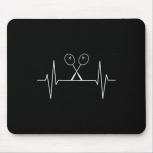 Badminton Racket Heartbeat Badminton Player, Shutt Mouse Pad