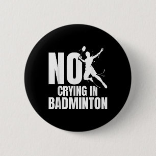 Badminton Racket No Crying Shuttle Player Badminto 6 Cm Round Badge