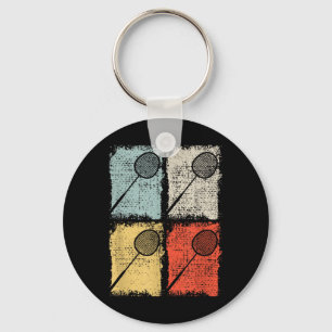 Badminton Racket Retro Badminton Player,badminton  Key Ring