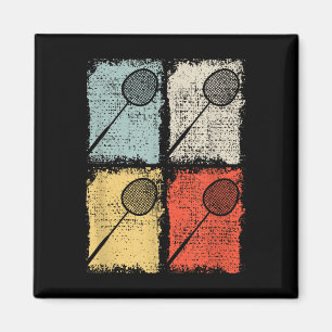 Badminton Racket Retro Badminton Player,badminton Magnet