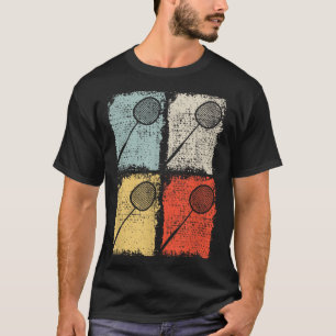 Badminton Racket Retro Badminton Player,badminton T-Shirt
