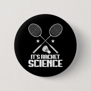 Badminton Racket Science Shuttle Player Badminton 6 Cm Round Badge
