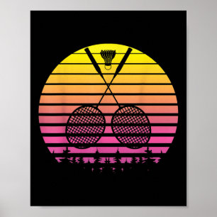 Badminton Racket Shuttle Fun Sports Player Coach G Poster