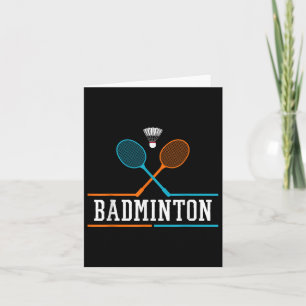 Badminton Racket Shuttle Team Coach Badminton Play Card